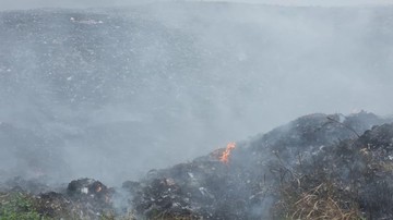 Damkar Butuh Alat Berat Padamkan Titik Api di TPA Liar Waringinkurung