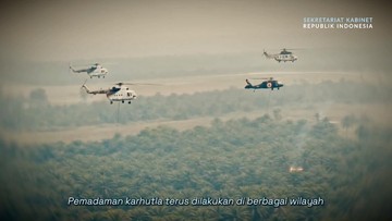 Seskab: 64 Pesawat dan 54 Ribu Personel Dikerahkan Tangani Karhutla