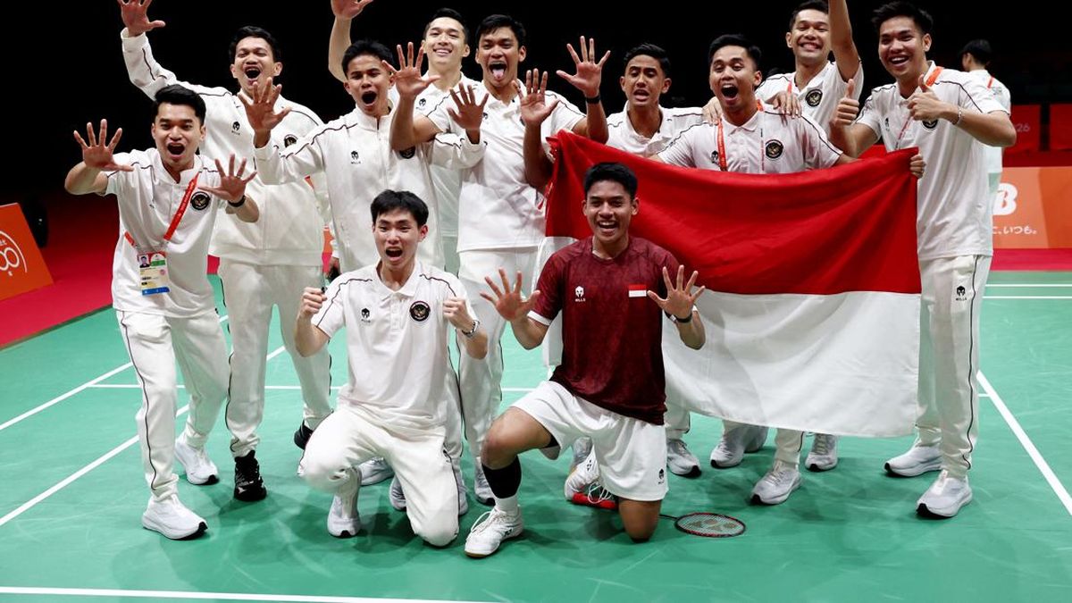 Kalahkan China, Bulutangkis Beregu Putra RI Raih Emas di Asian Games