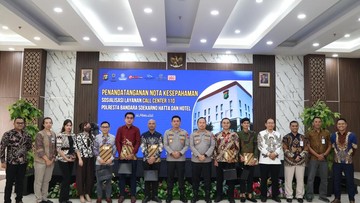 Polresta Soetta Gandeng 5 Hotel Sosialisasi Call Center 110