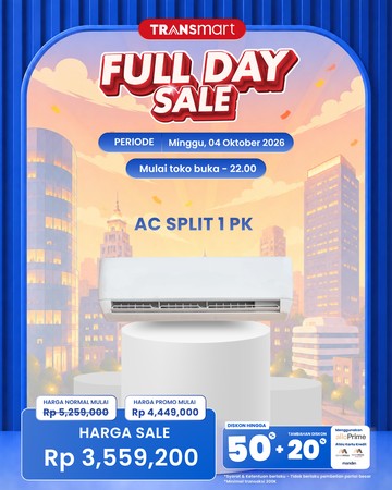 AC Split 1 PK Polytron di Transmart Full Day Sale Harganya Miring!
