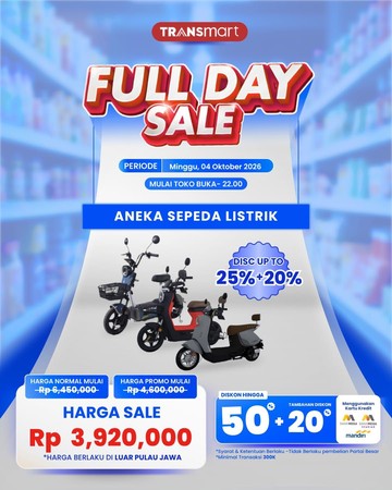 Ada Promo Menarik Sepeda Listrik di Transmart Full Day Sale