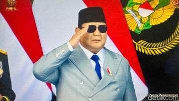 Prabowo Pimpin Upacara HUT ke-81 TNI di Cilangkap