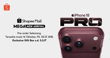 Pre-Order iPhone 18 Pro dan iPhone 18 Pro Max di Shopee, Ada Promo Menarik