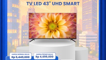 LED TV 43 Inch di Transmart Full Day Sale Diskon sampai 70%