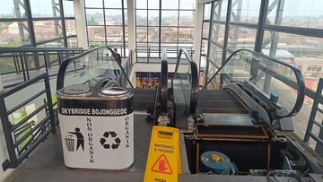 Perbaikan Eskalator Skybridge Stasiun Bojonggede Ditargetkan Beres Desember
