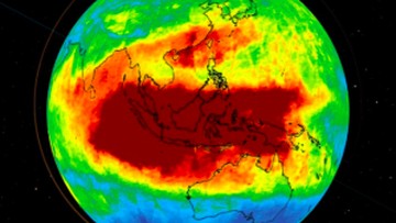 Merah Pekat! Satelit NASA Pantau Sebaran Karbon Monoksida di Langit Indonesia