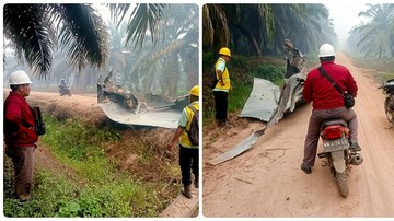 Logam Besar di Kebun Sawit Kotim Kalteng Ternyata Puing Roket Milik China